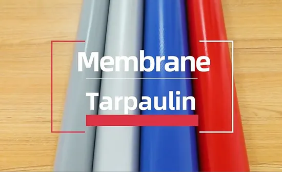 Waterproof PVC Coated Stripe Tarpaulin Fabric Roll Material